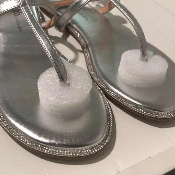 Rohb santini silver t strap bling flat sandals - Picture 6 of 10